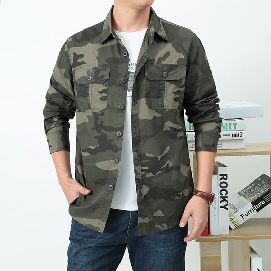 Workwear Loose Outdoor Casual Camouflage Shirt